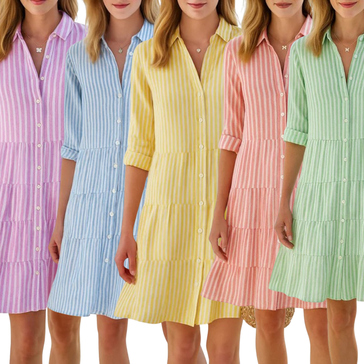 Striped Shirt Dress