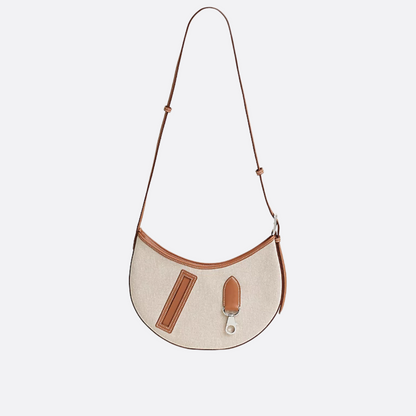 KLEINE SATTELTASCHE AUS STOFF UND LEDER VON HERMÈS
