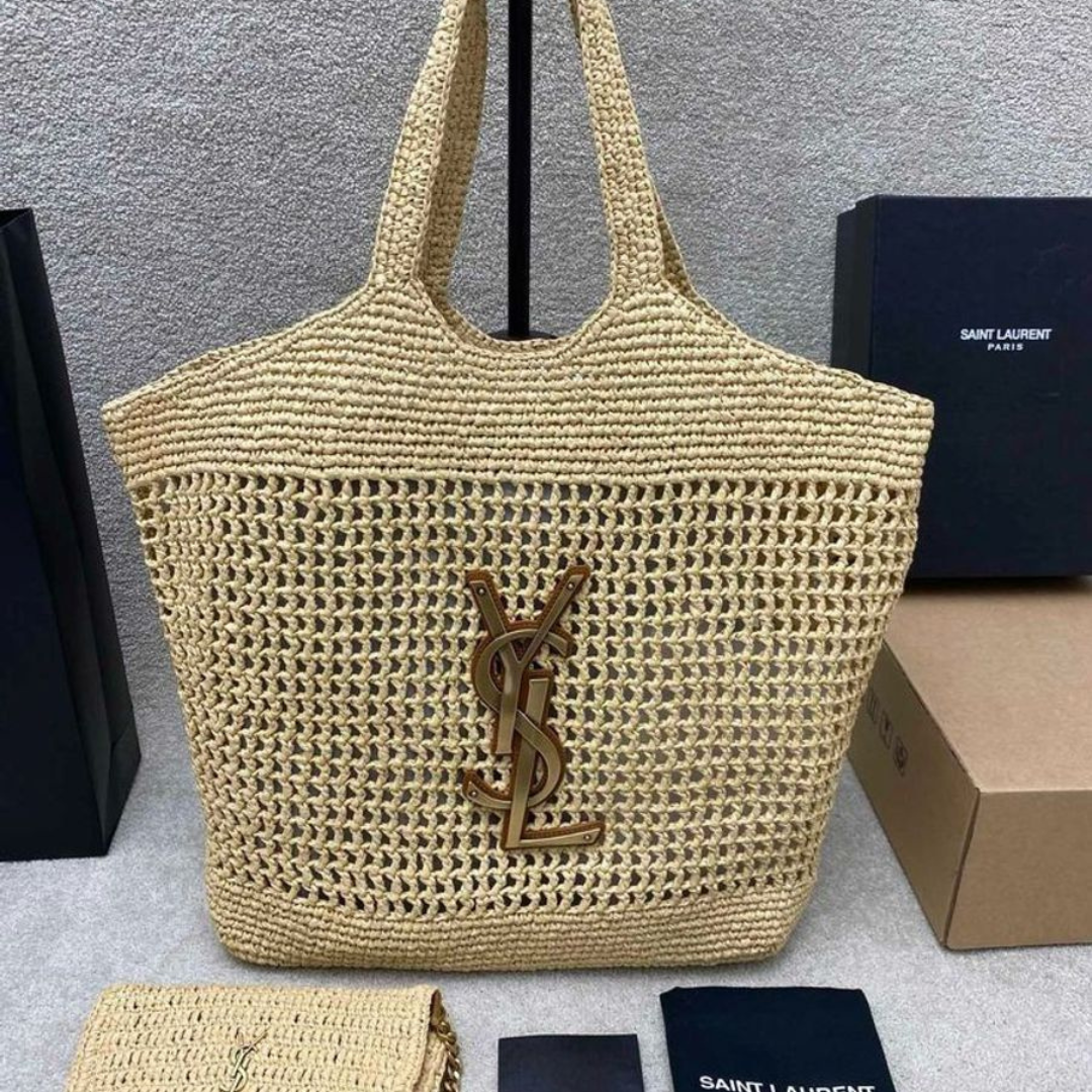 ICARE-TASCHE AUS RAFFIA