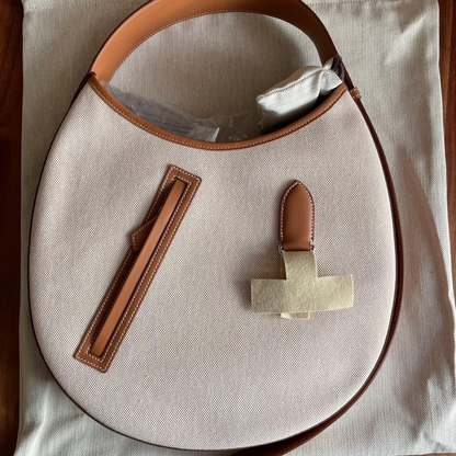 KLEINE SATTELTASCHE AUS STOFF UND LEDER VON HERMÈS