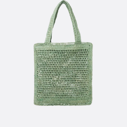 CHLOÉ SOMMER-BANANENTASCHE AUS RAFFIA