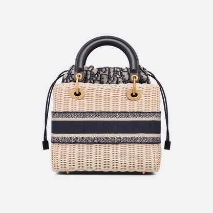 DIOR LADY DIOR HANDTASCHE AUS RATTAN