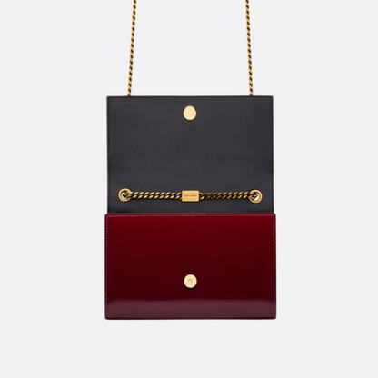 SAINT LAURENT KATE KLEINE SCHULTERTASCHE AUS LACKLEDER