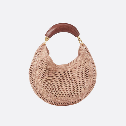 CHLOÉ SOMMER-BANANENTASCHE AUS RAFFIA-BAST