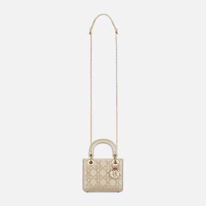 MINI LADY DIOR MIT PERLENBESTICKUNG