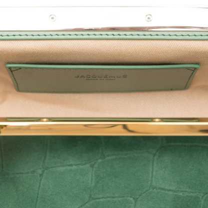 JACQUEMUS LE SALON CLUTCH AUS WILDLEDER MIT KROKO-PRÄGUNG